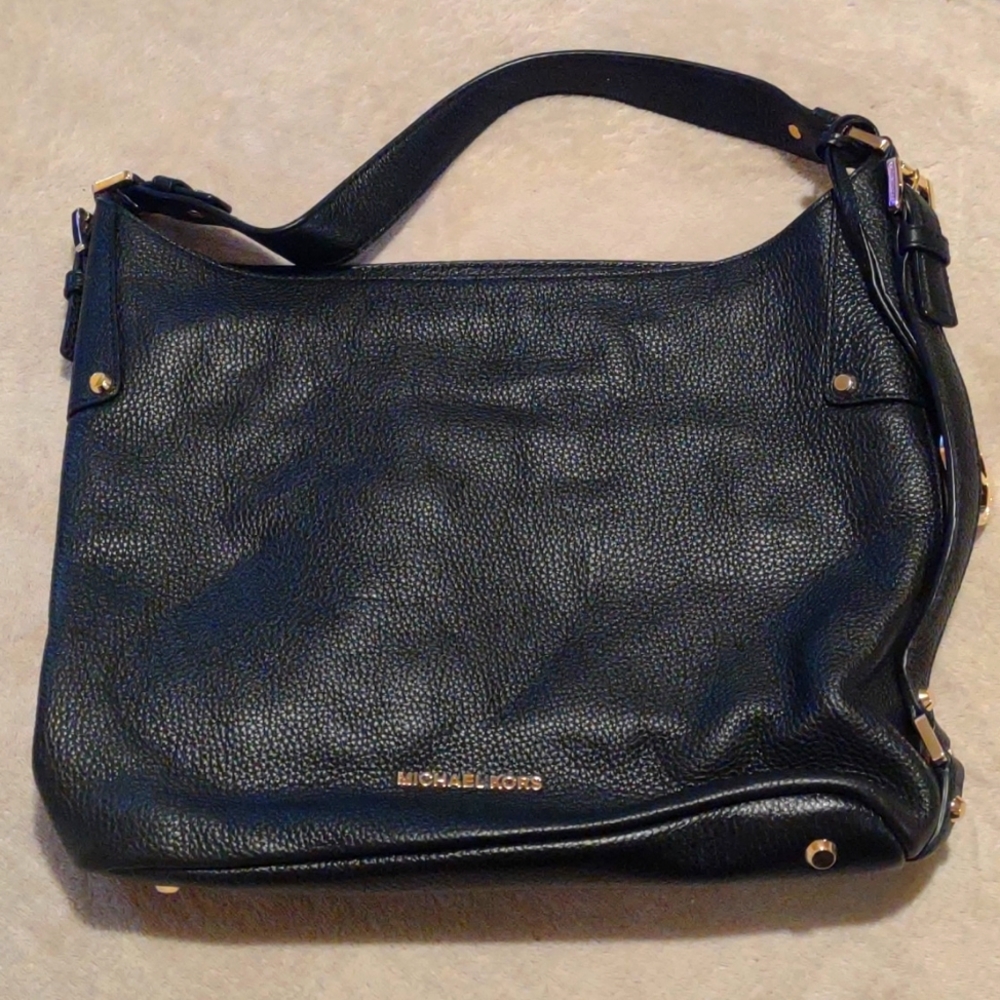Michael Kors genuine leather black purse